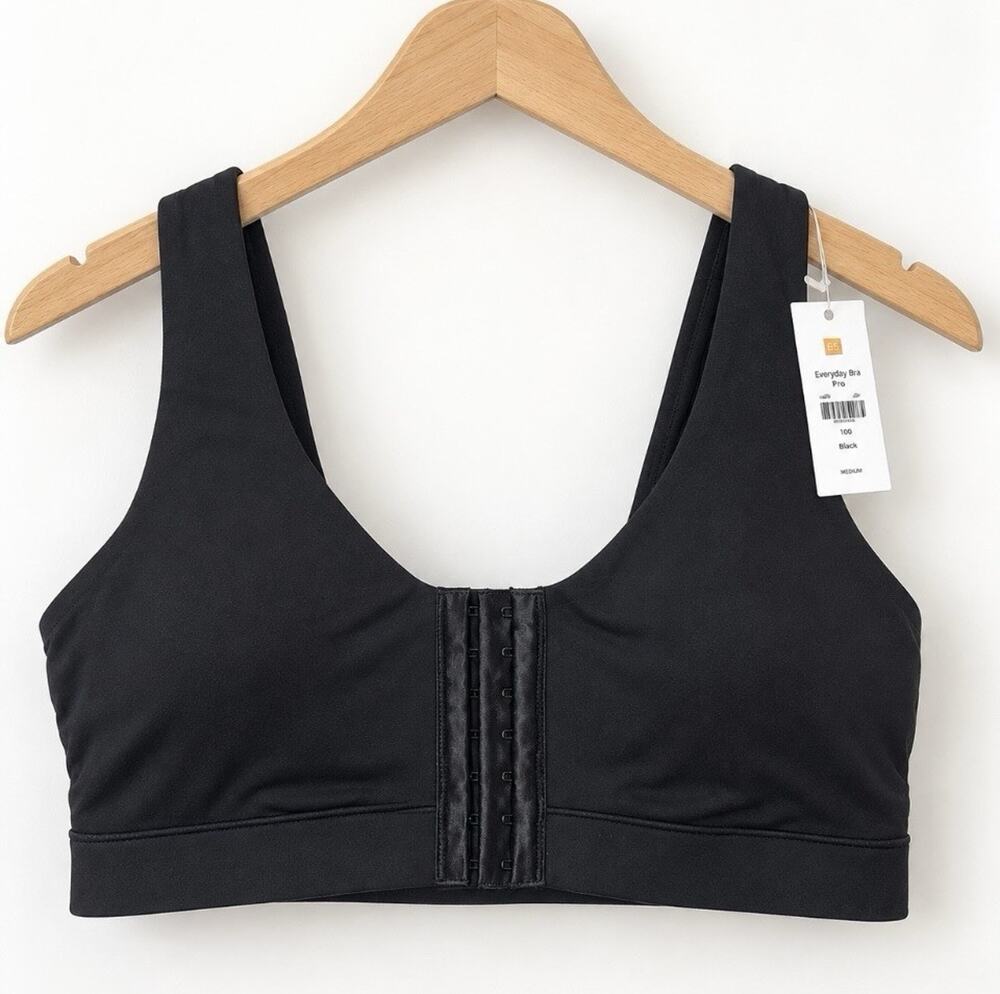 DELIMIRA Women’s Front Closure Wireless Bra Black M Plus Size W697